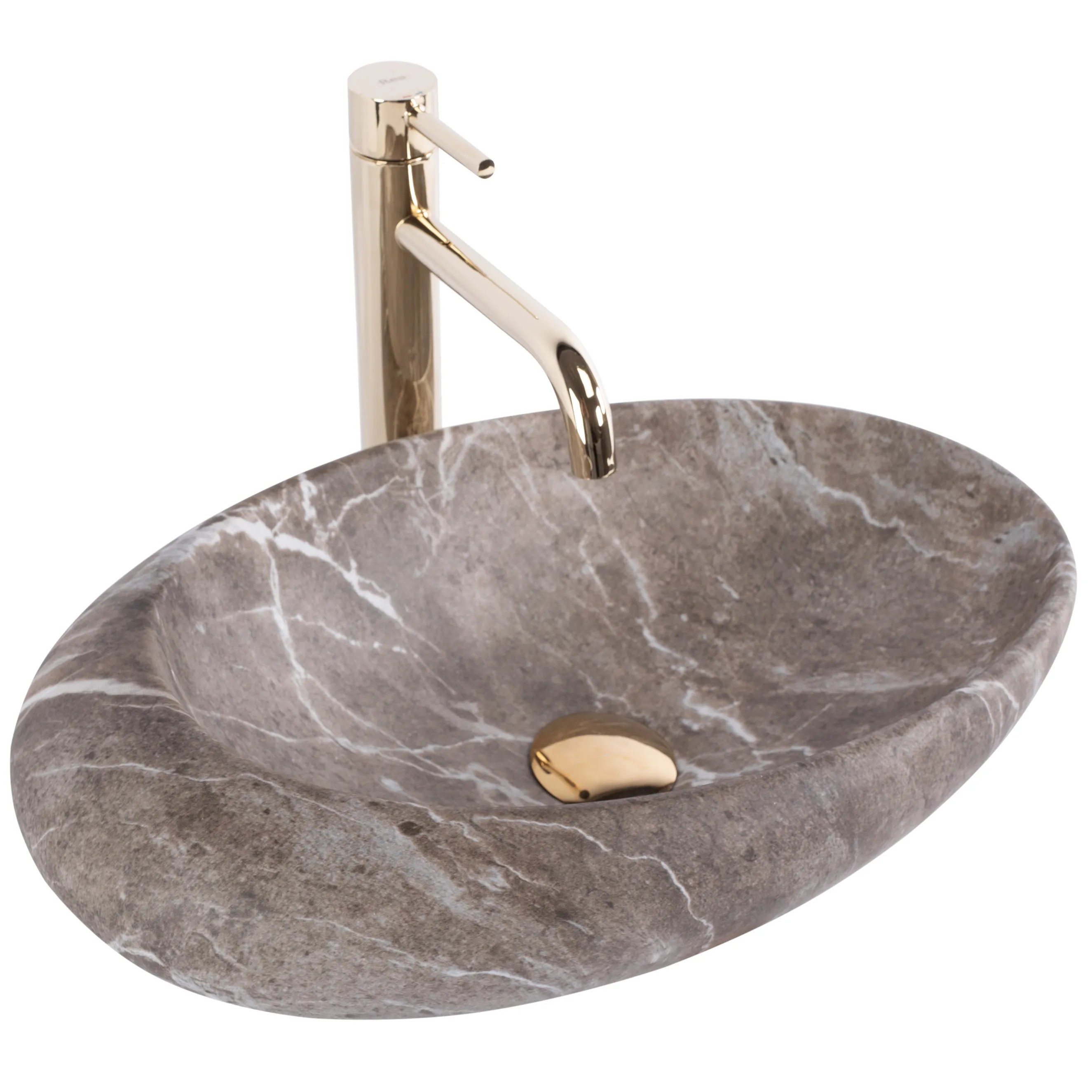 REA Bänkskål ROXY B STONE NATURE Grå, 49x31x13,5cm
