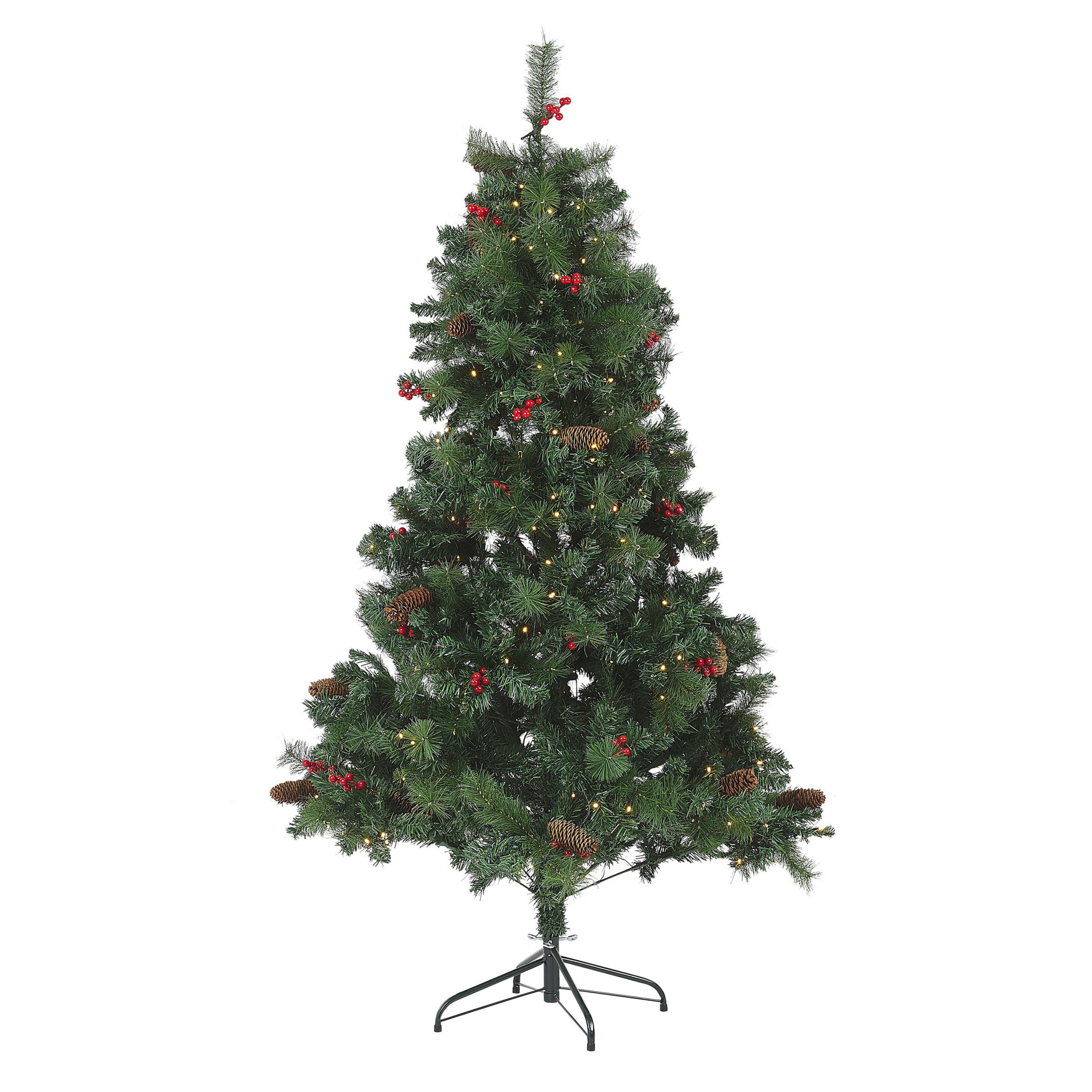 Konstgjord julgran LED JACINTO 180 cm Mörkgrön
