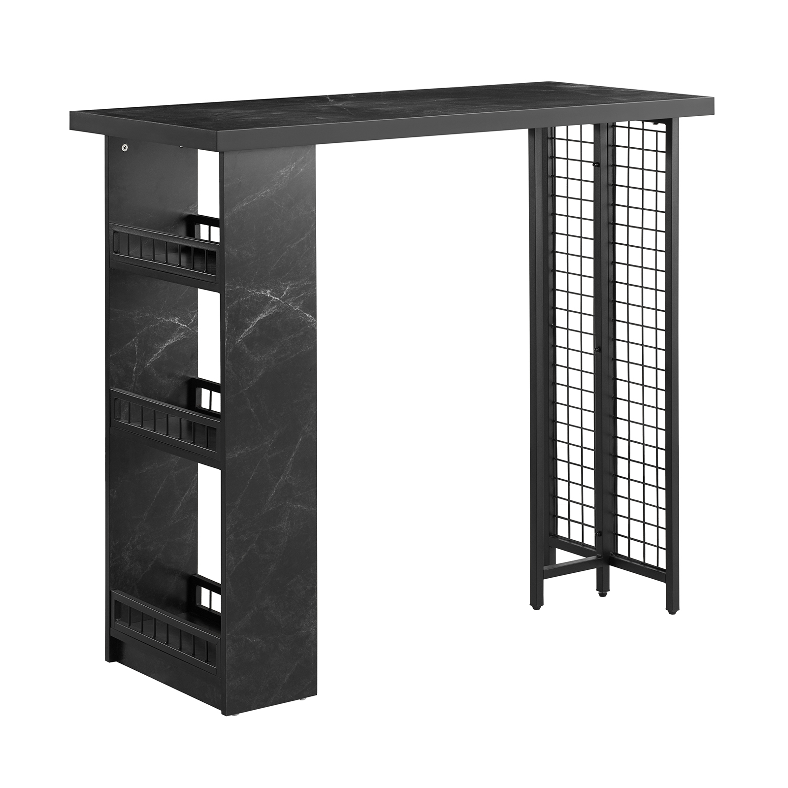 SoBuy Barbord Köksbord Matbord med 3 Hyllor FWT100-SCH