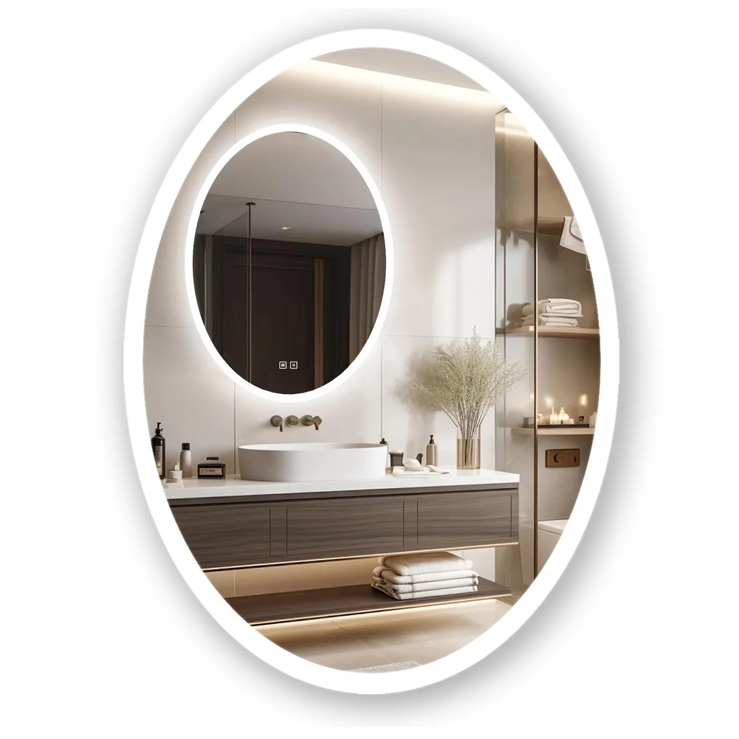 REA spegel LED WWA 60X80CM Krom 2x60x80cm