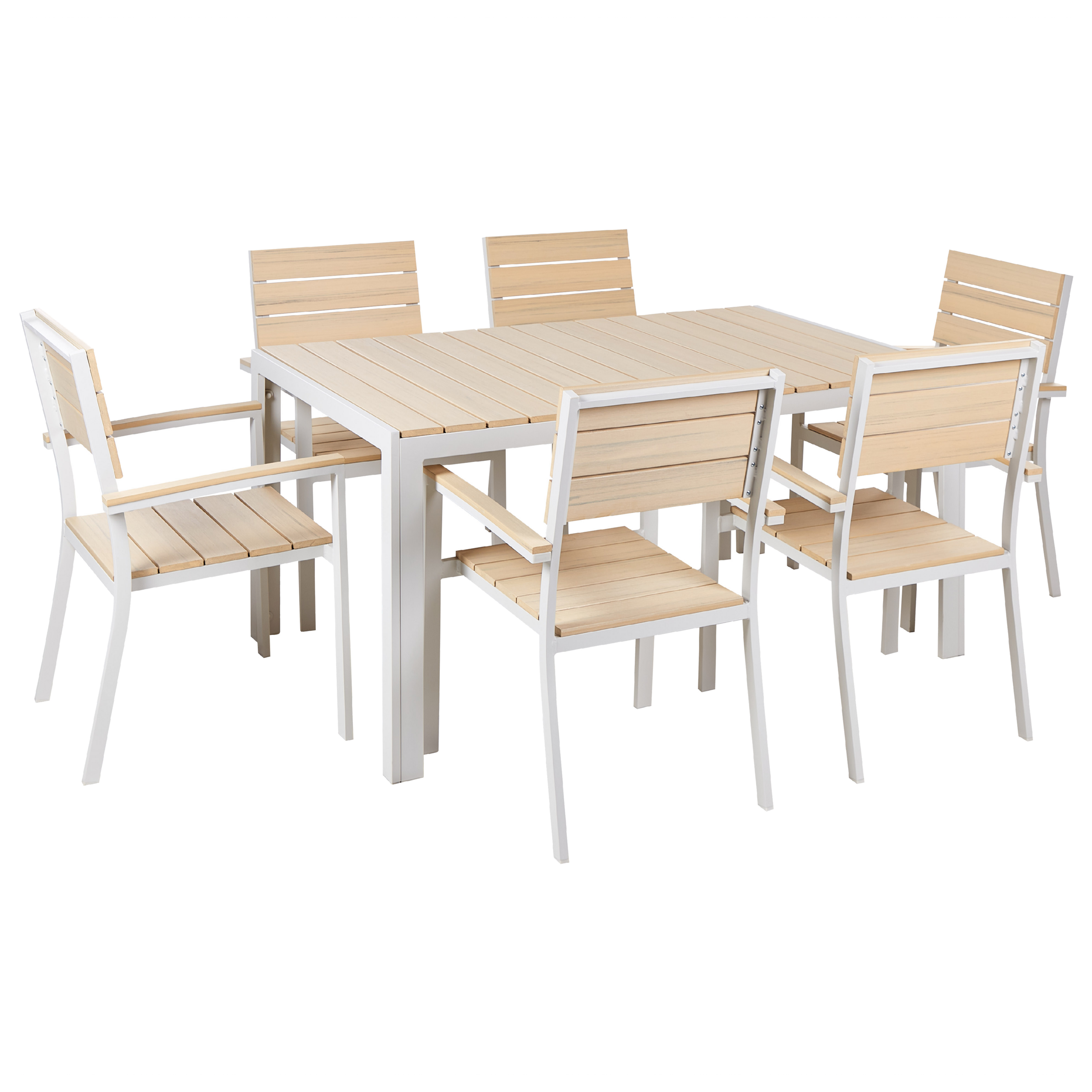 Trädgårdsmatgrupp 6-sits COMO Beige
