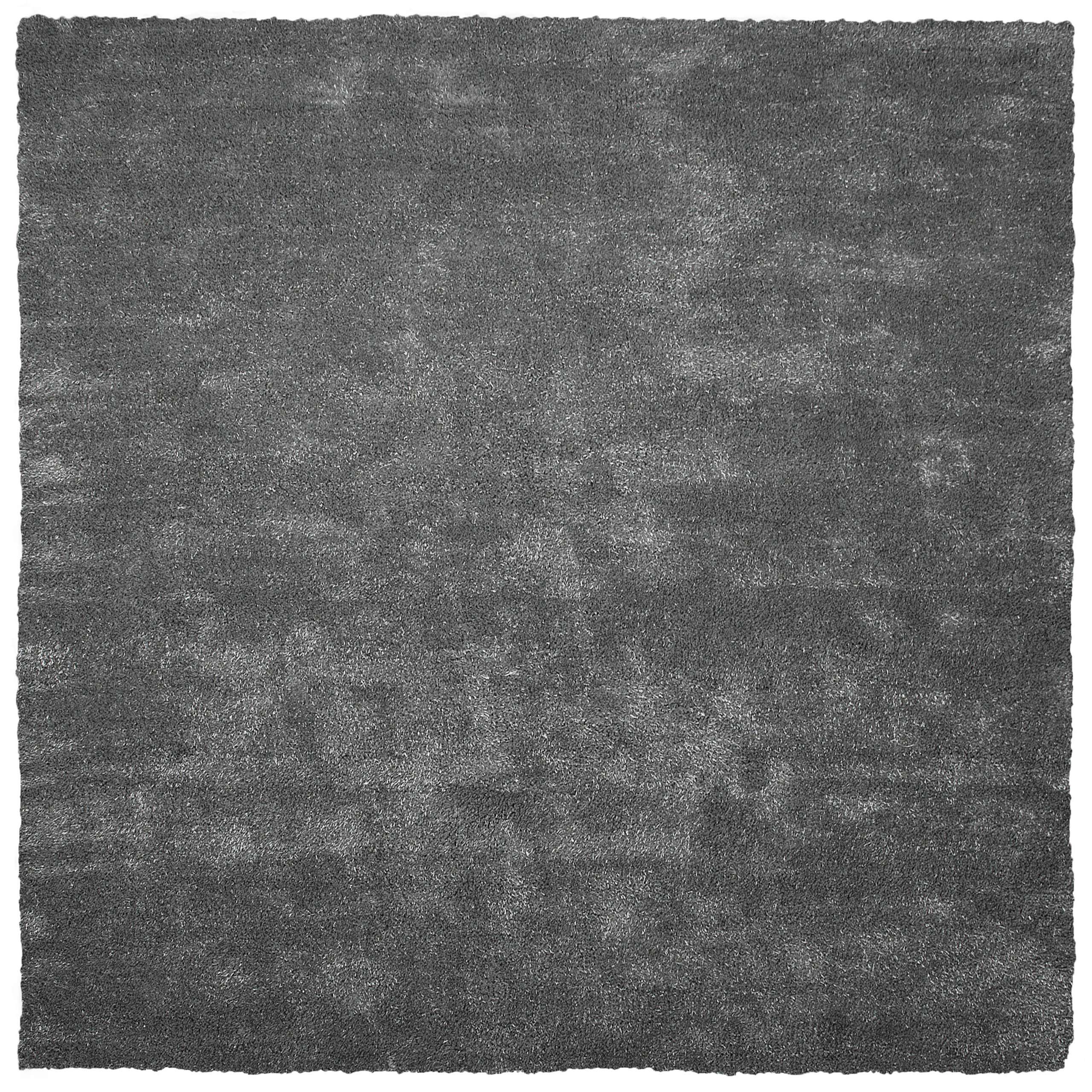 Matta med lång lugg DEMRE Mörkgrå 200 x 200 cm