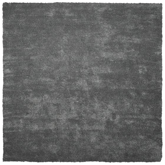 Matta med lång lugg DEMRE Mörkgrå 200 x 200 cm