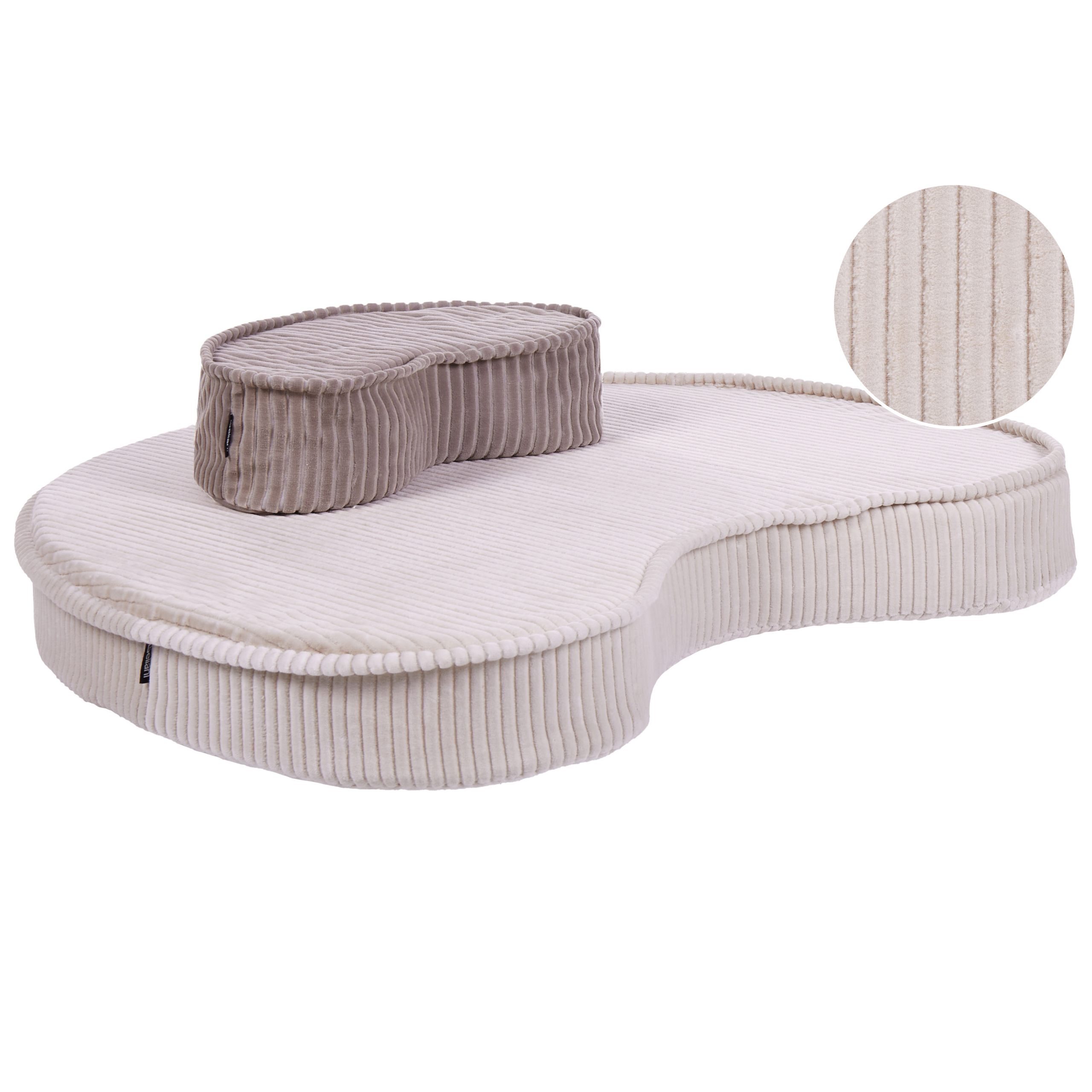 Sittpuff NILI Sammet Ljusbeige