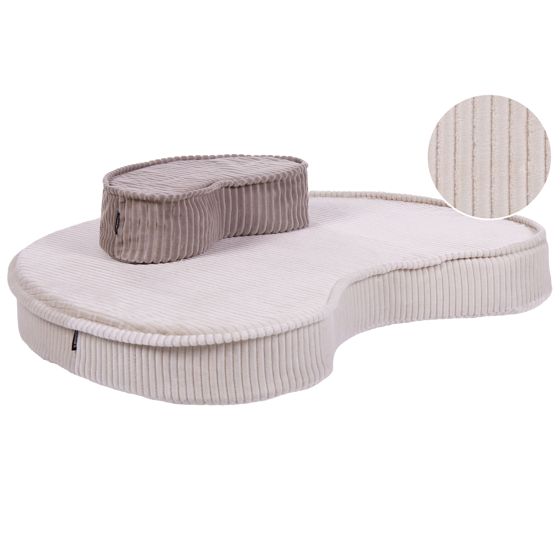 Sittpuff NILI Sammet Ljusbeige