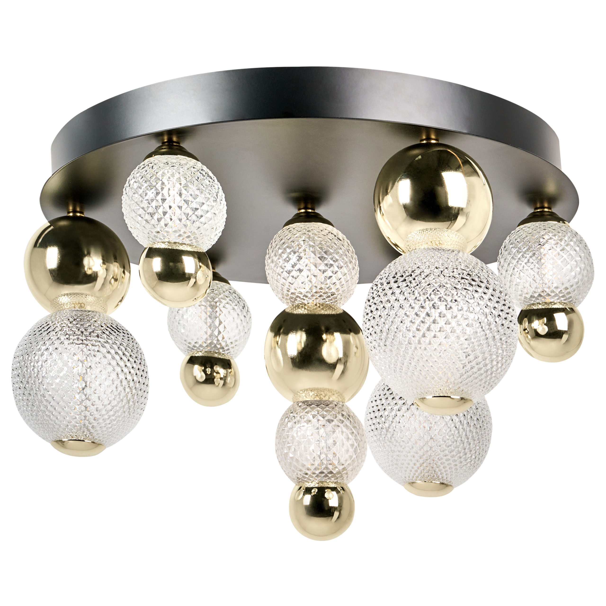 LED-taklampa SORA Glas Guld