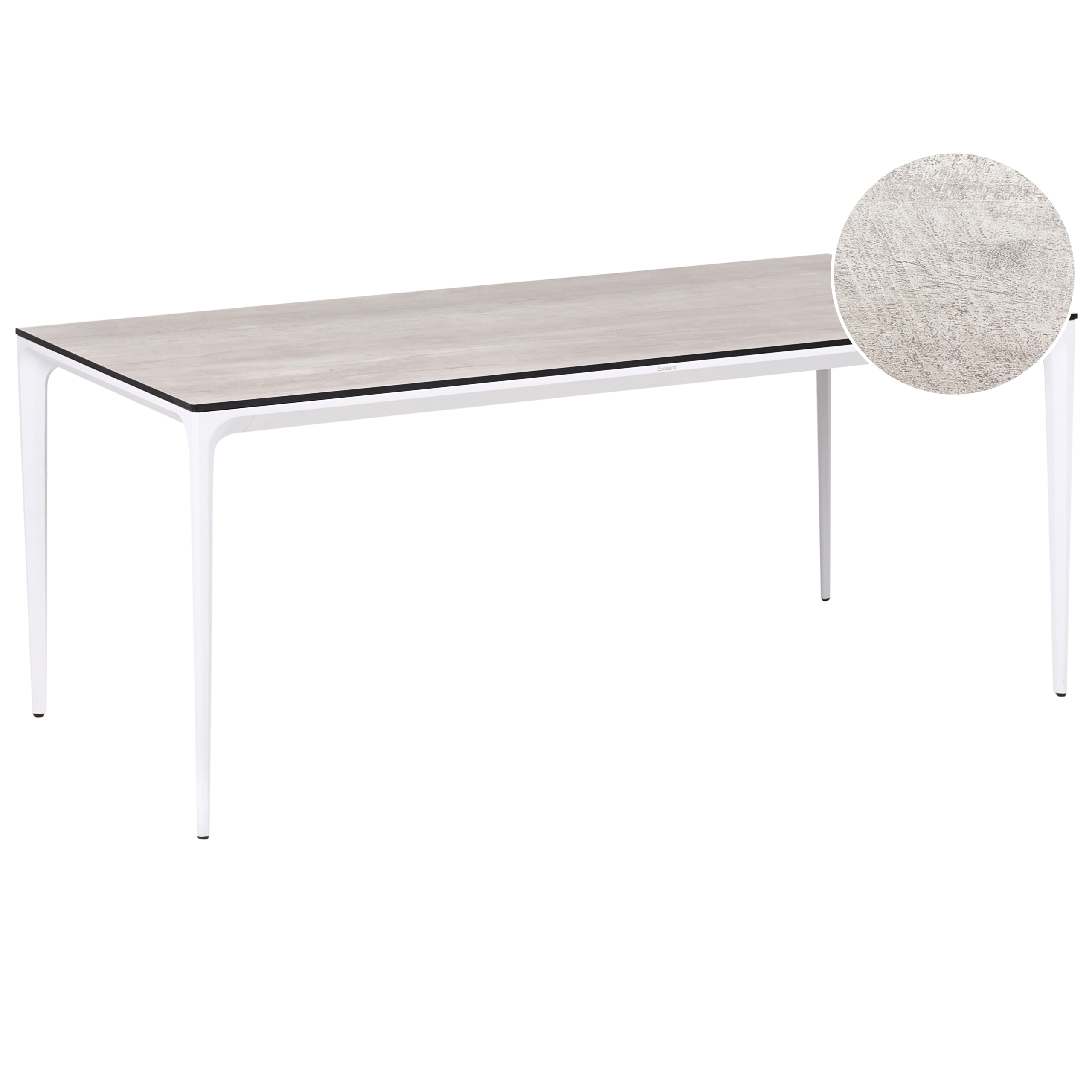 Trädgårdsmatbord SOVARETO 180 cm 90 cm Imitation av trä Ljusgrå