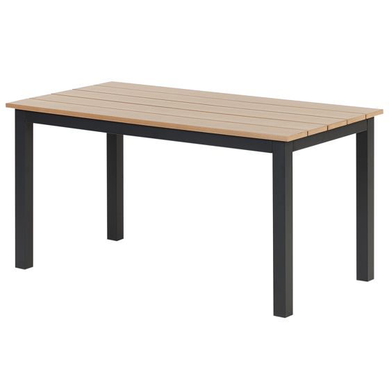 Trädgårdsmatbord MESSINA 100 cm 52 cm Svart