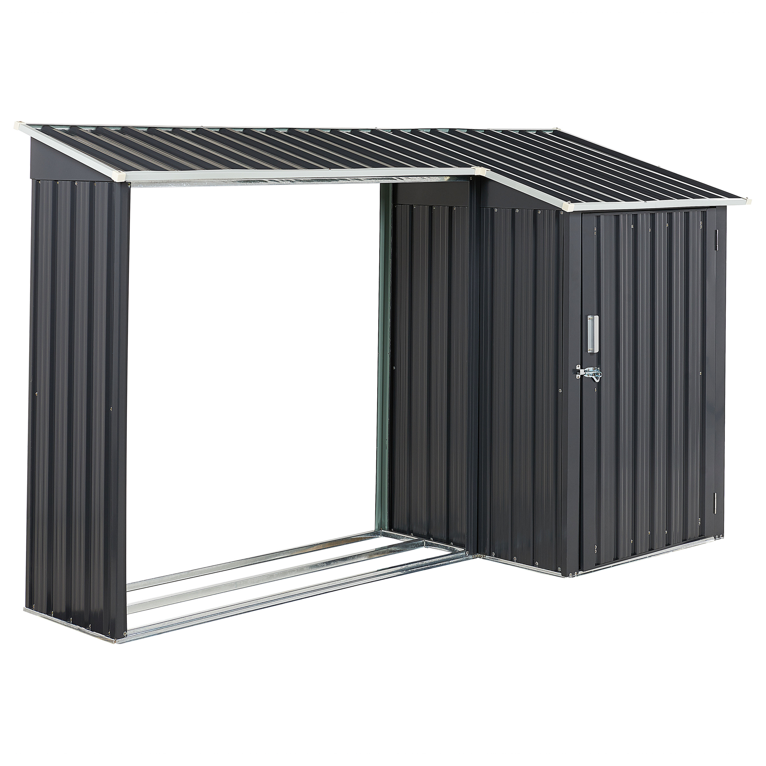 Redskapsförråd AOSTA 270 cm 105 cm Metall Svart