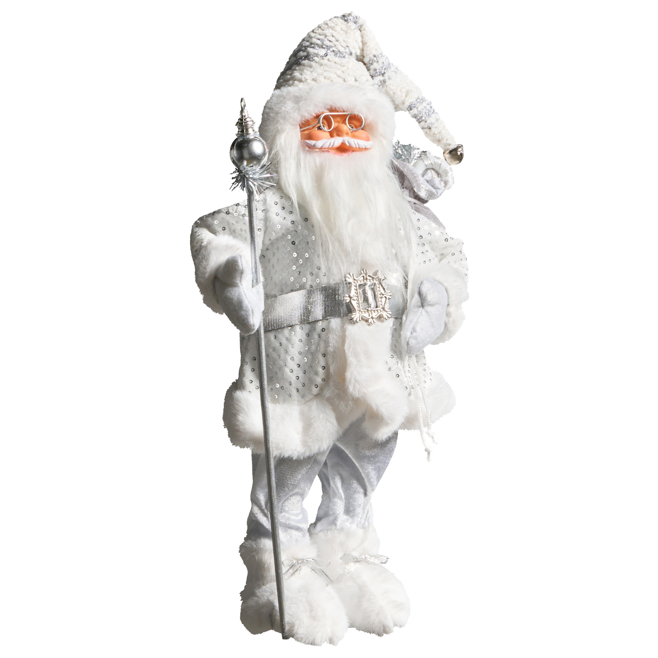 Julpynt NELAUG 48 cm Jultomten Silver