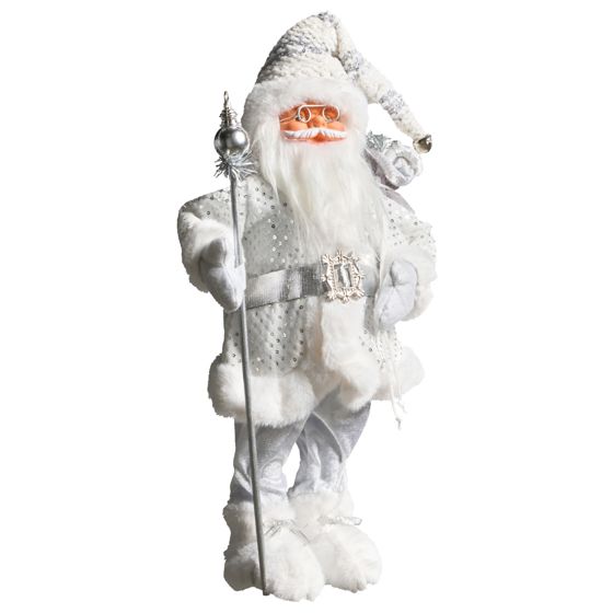 Julpynt NELAUG 48 cm Jultomten Silver