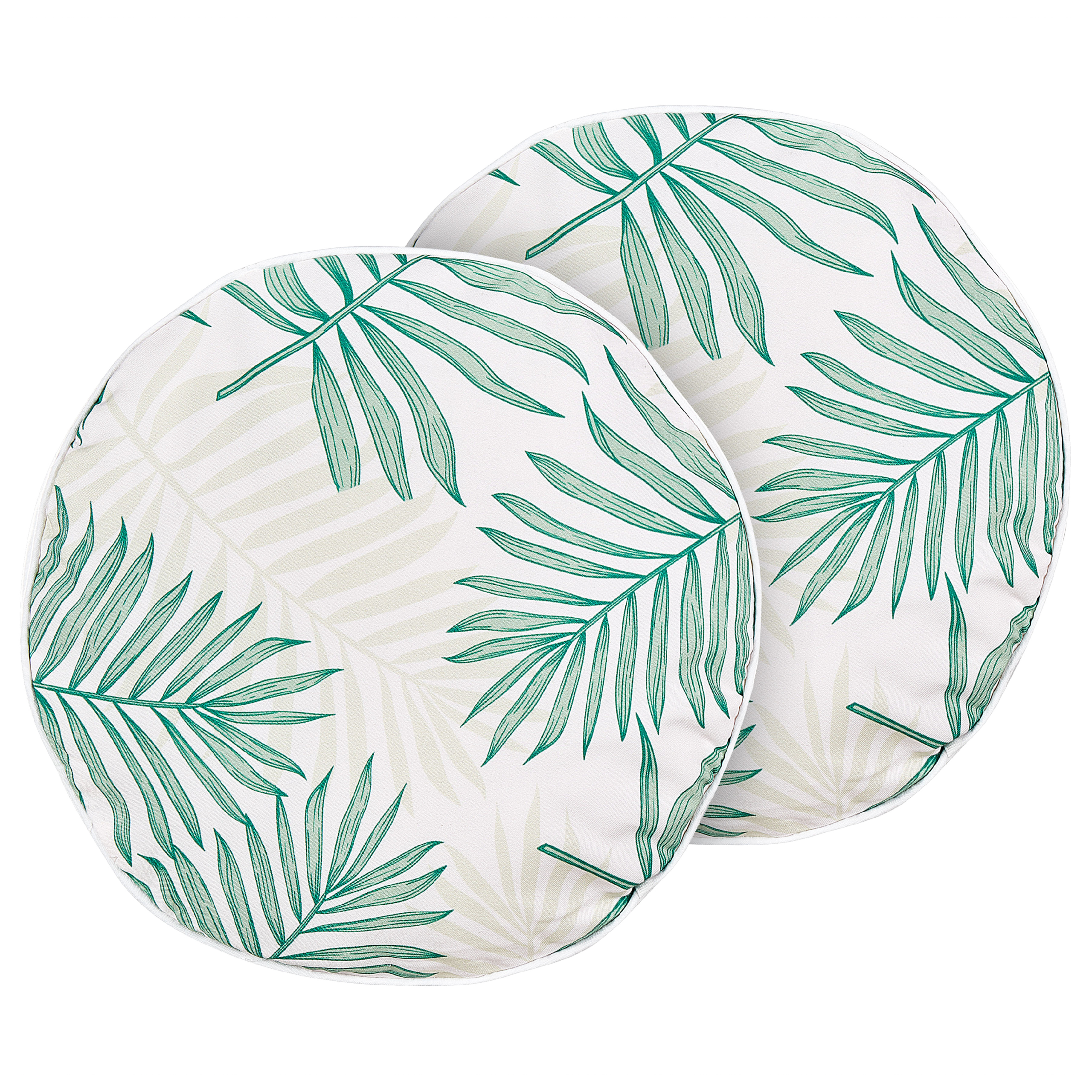 Set med 2 utomhusdynor POGGIO Växtmotiv 40 x 40 cm Grön