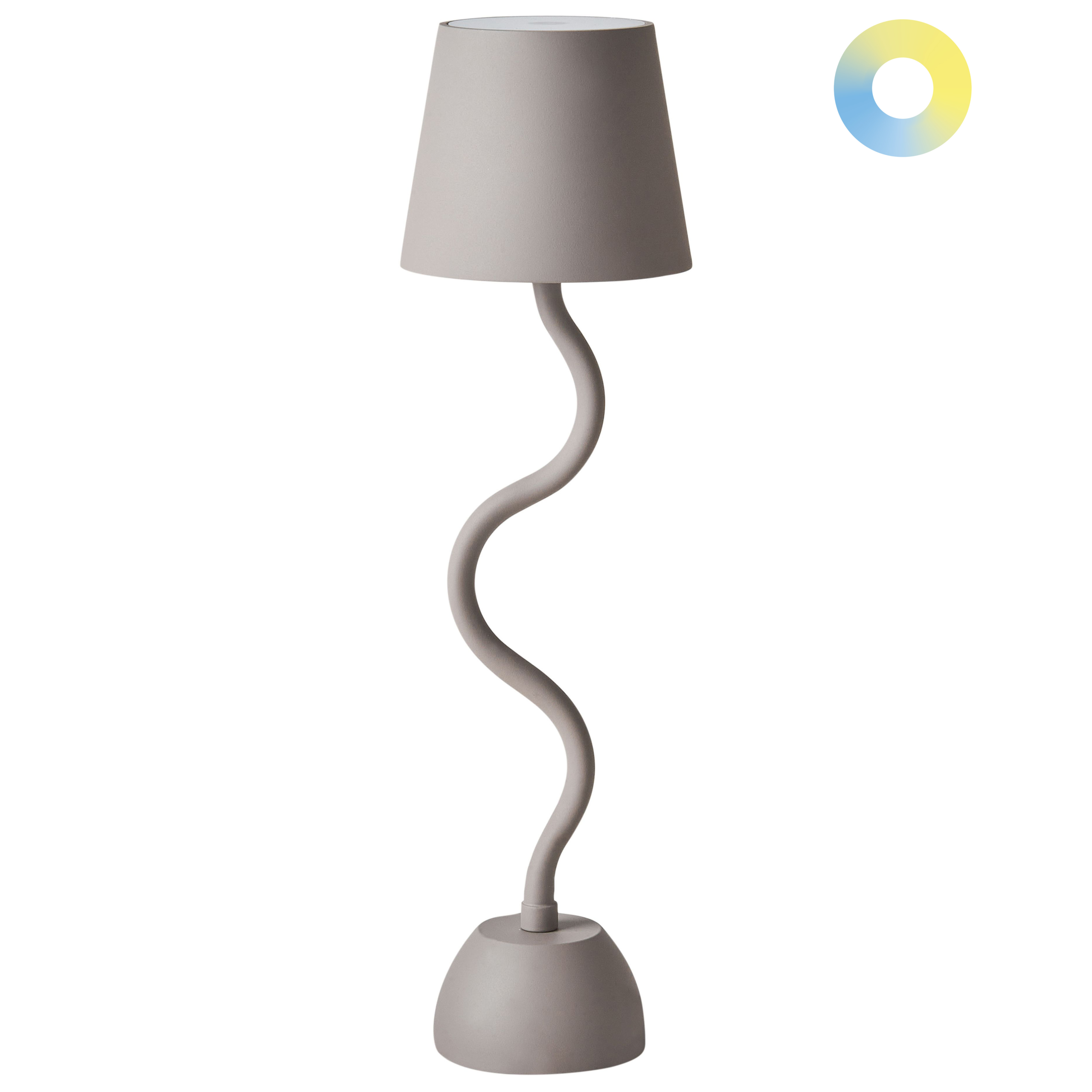 Trådlös LED-bordslampa VOUGA med dimmer Metall Beige