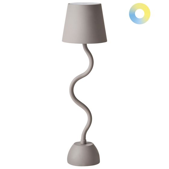 Trådlös LED-bordslampa VOUGA med dimmer Metall Beige