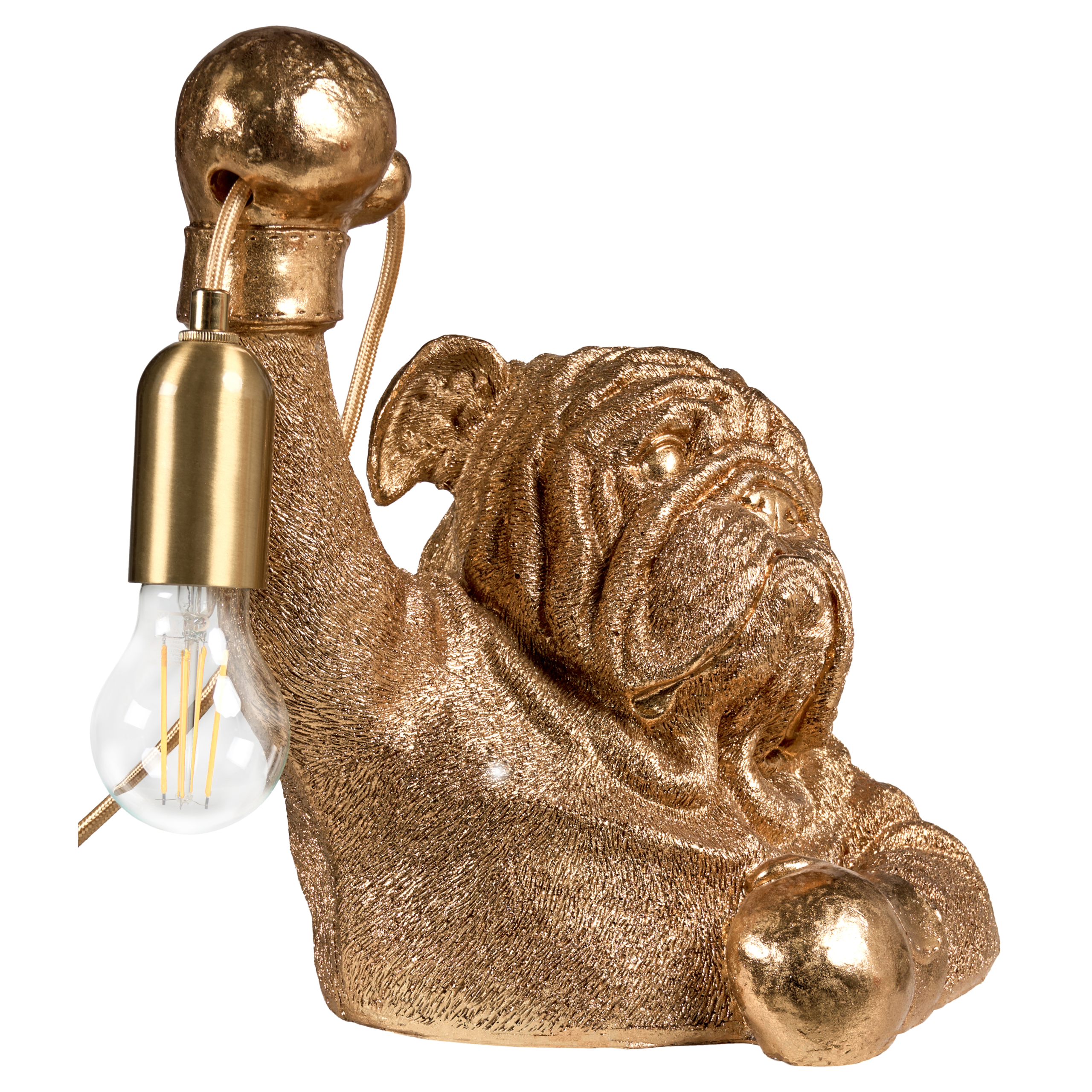 Bordslampa Hund MIKE Guld