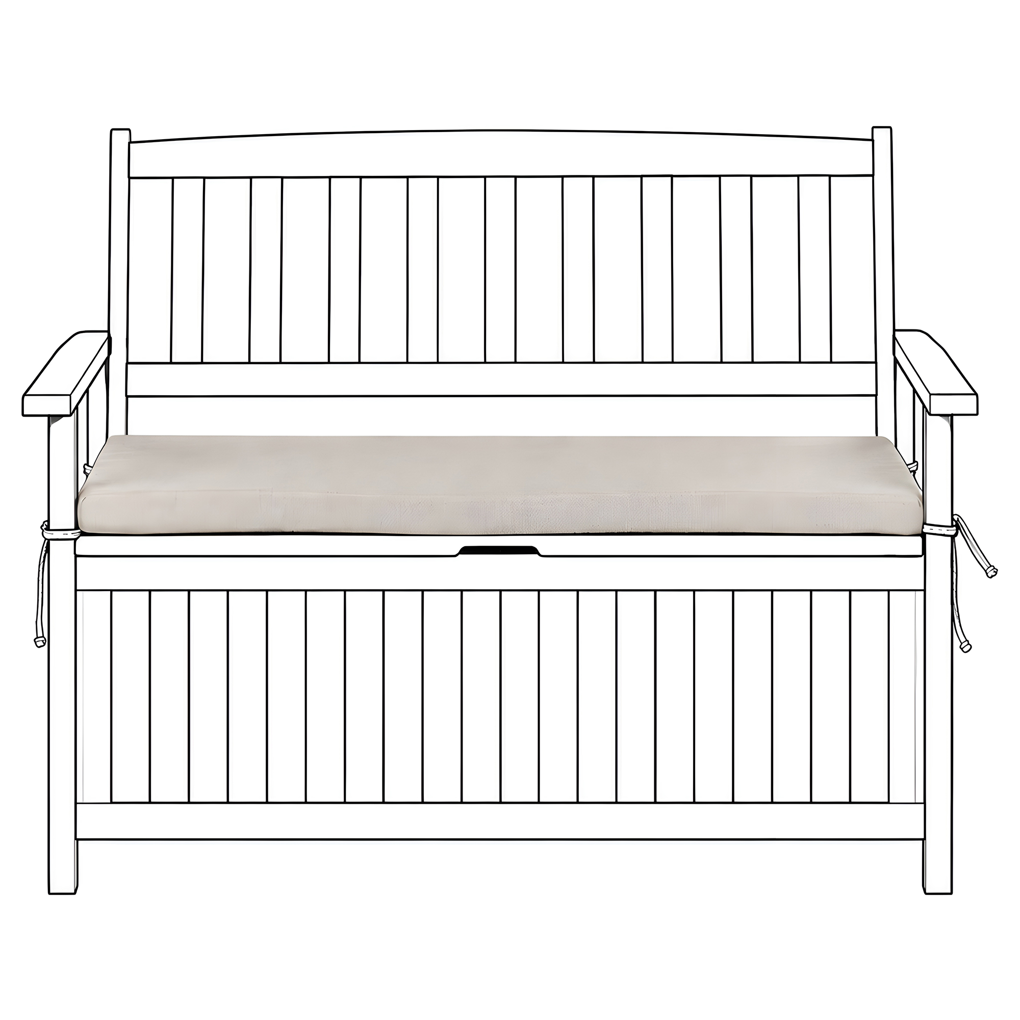 Sittdyna för bänk SOVANA 108 x 45 cm Beige