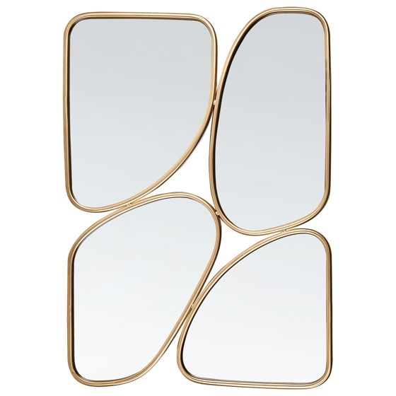 Väggspegel DIANCEY 70 cm 100 cm Metall Guld