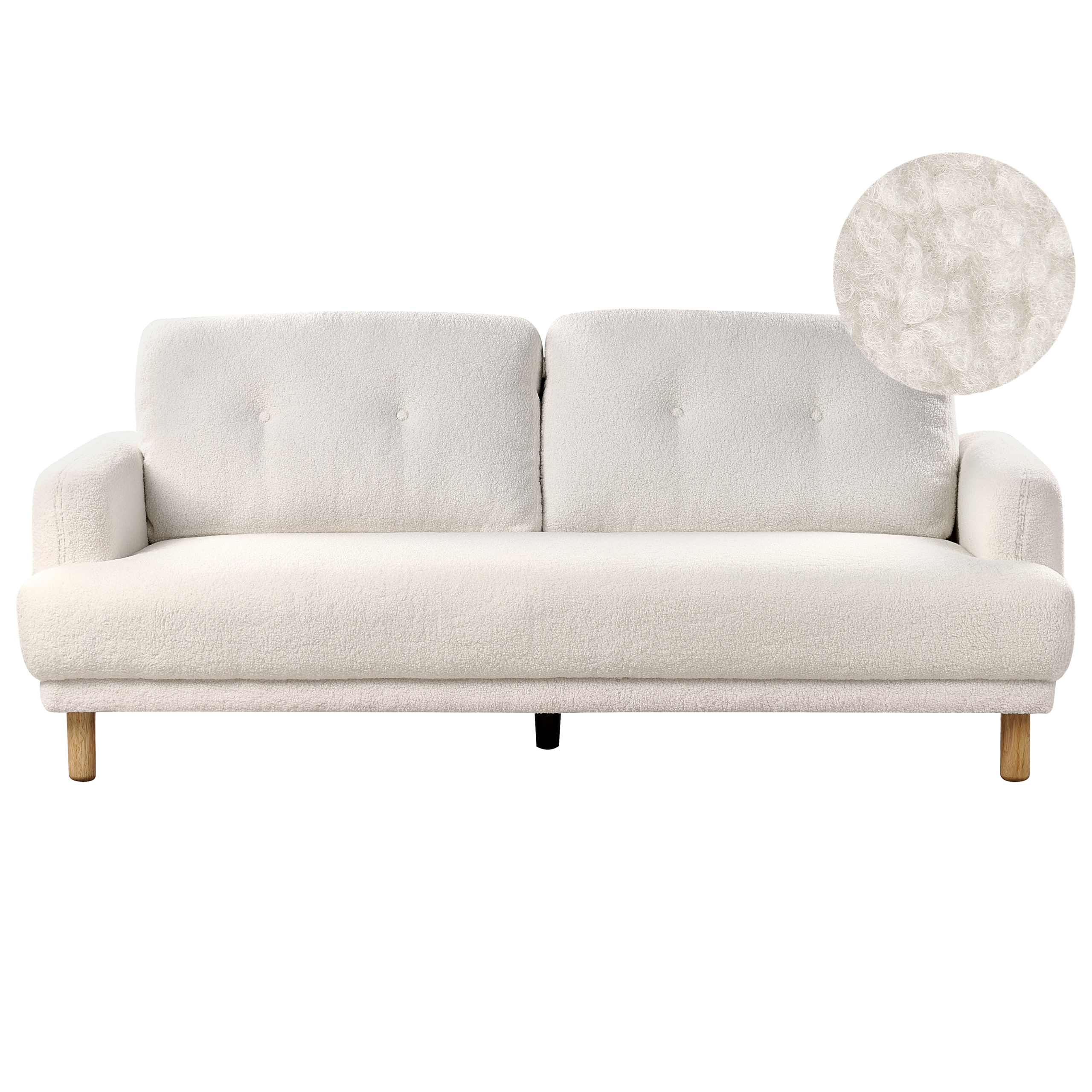 Soffa 3-sits TUVE Bouclé Vit