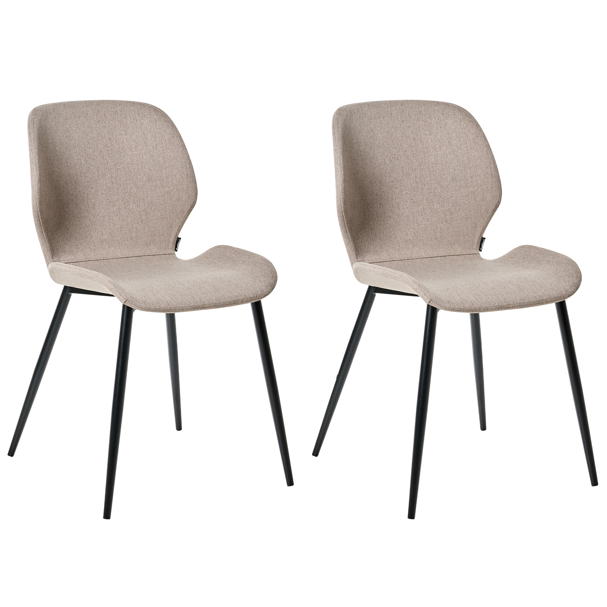 Set med 2 konferensstolar HOLLAND Taupe
