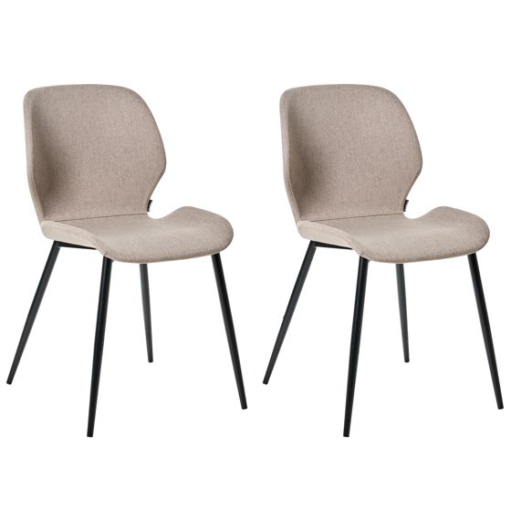 Set med 2 konferensstolar HOLLAND Taupe