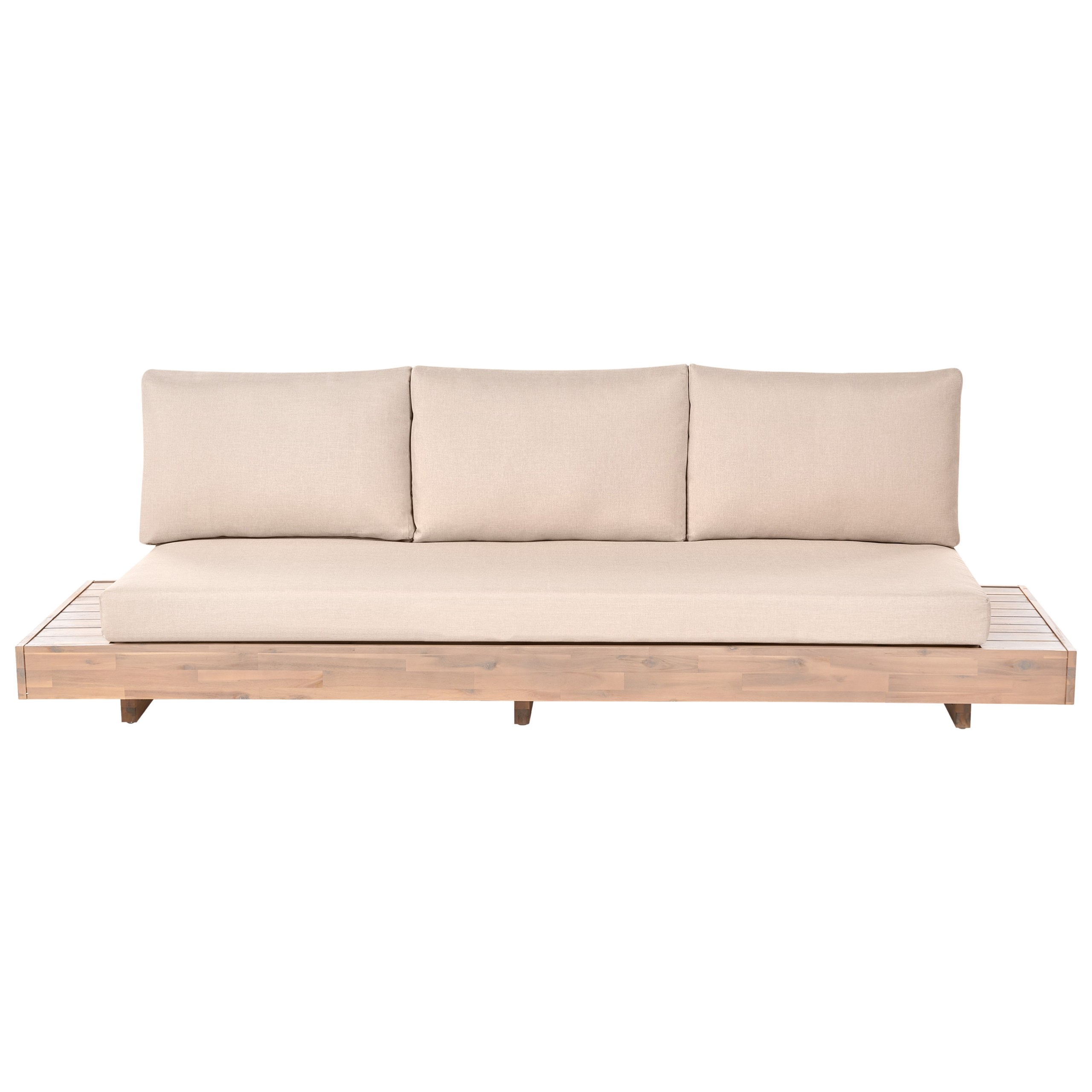 Trädgårdssoffa 3-sits MARETTIMO Certifierat akaciaträ Beige
