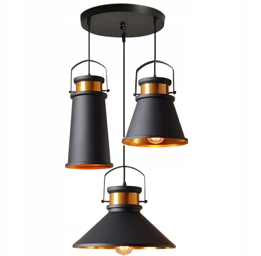 TOOLIGHT hängande taklampa APP177-3CP ASTI ABC SET Svart 125x25x125cm