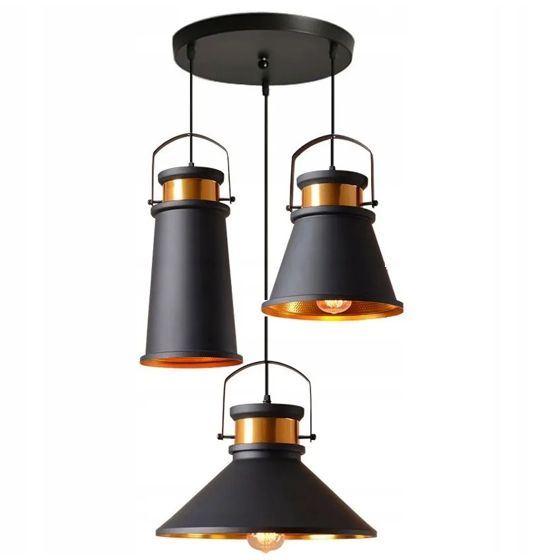 TOOLIGHT hängande taklampa APP177-3CP ASTI ABC SET Svart 125x25x125cm