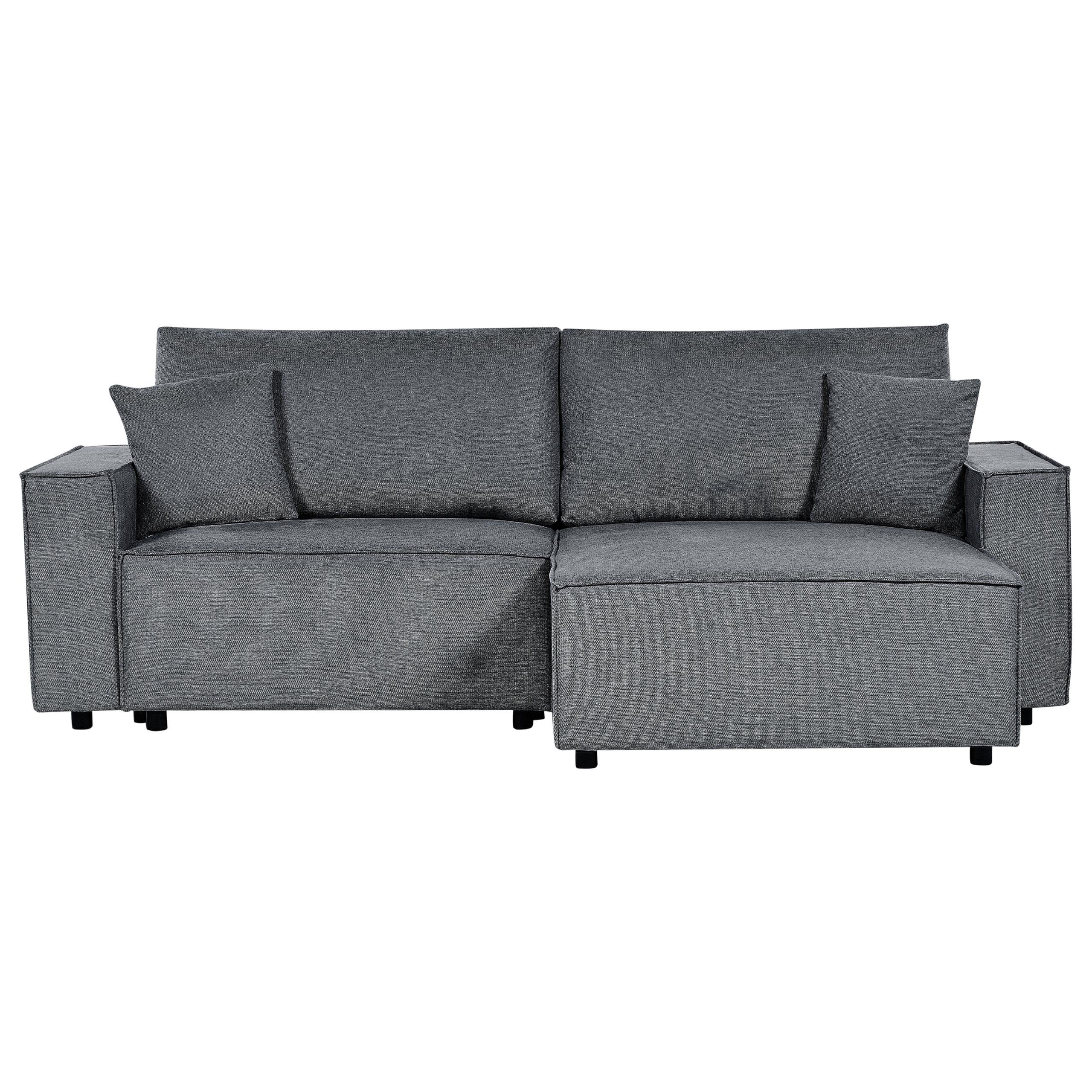 Hörnbäddsoffa 3-sits KARILA med förvaring Mörkgrå Vänstervänd