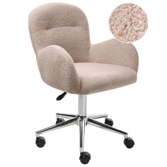 Skrivbordsstol PRIDDY Bouclé Beige