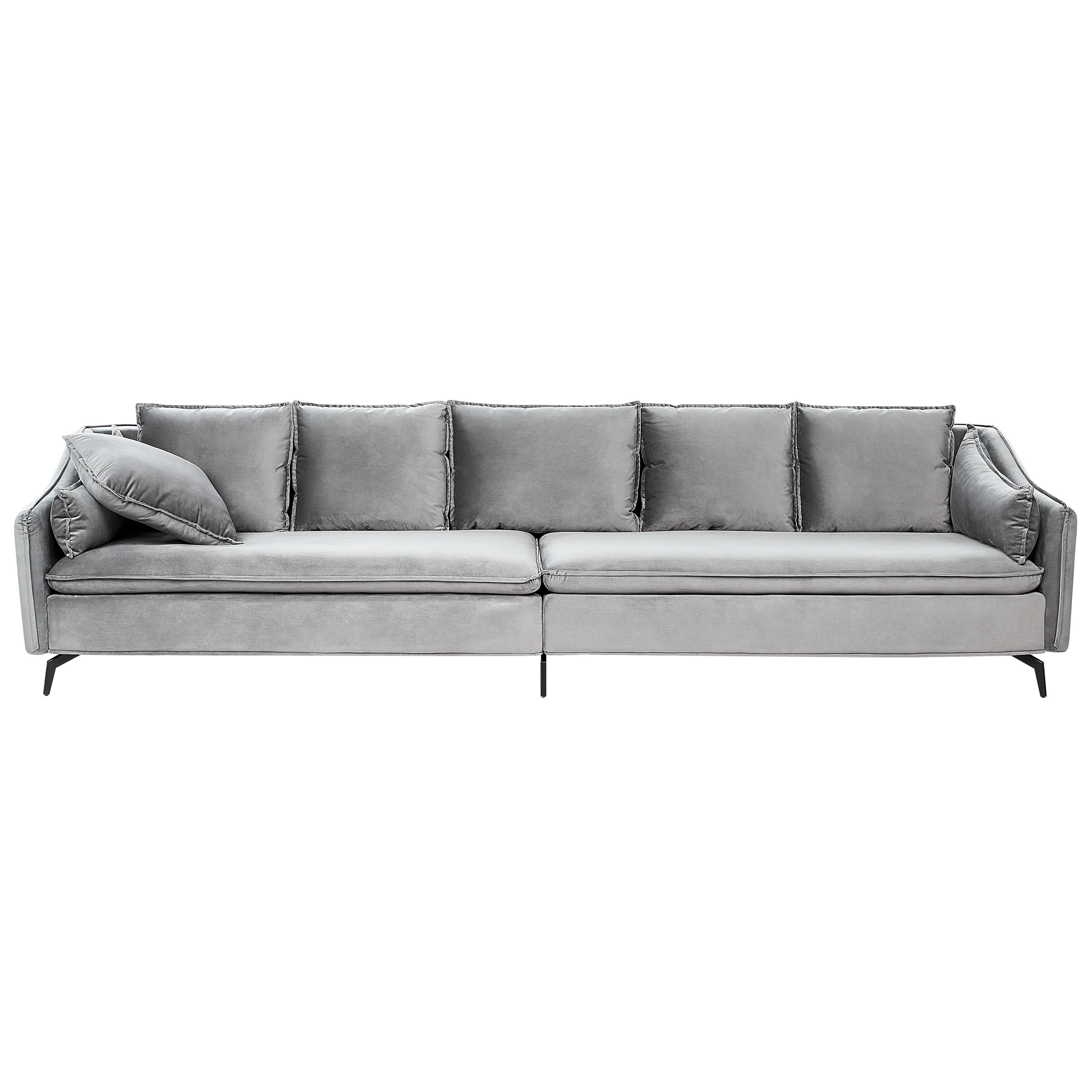 Soffa 4-sits AURE Sammet Ljusgrå