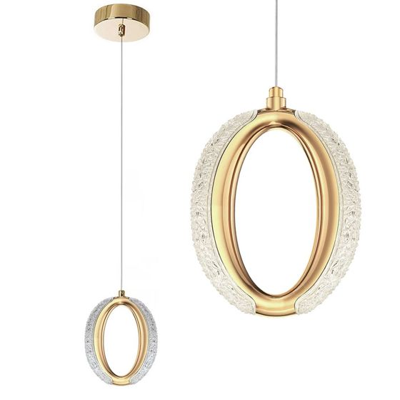 TOOLIGHT hängande taklampa LED G114-1CP Guld 14,5x14,5x20,5cm