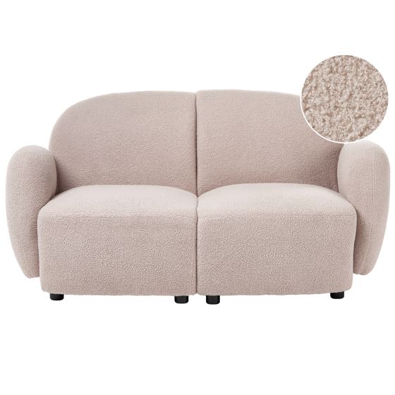 Soffa 2-sits JULE Bouclé Beige