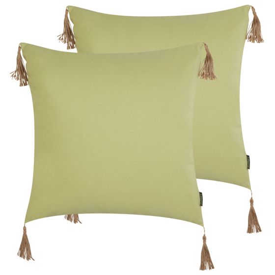 Set med 2 prydnadskuddar CHMISTAR 45 x 45 cm Grön Monokromt