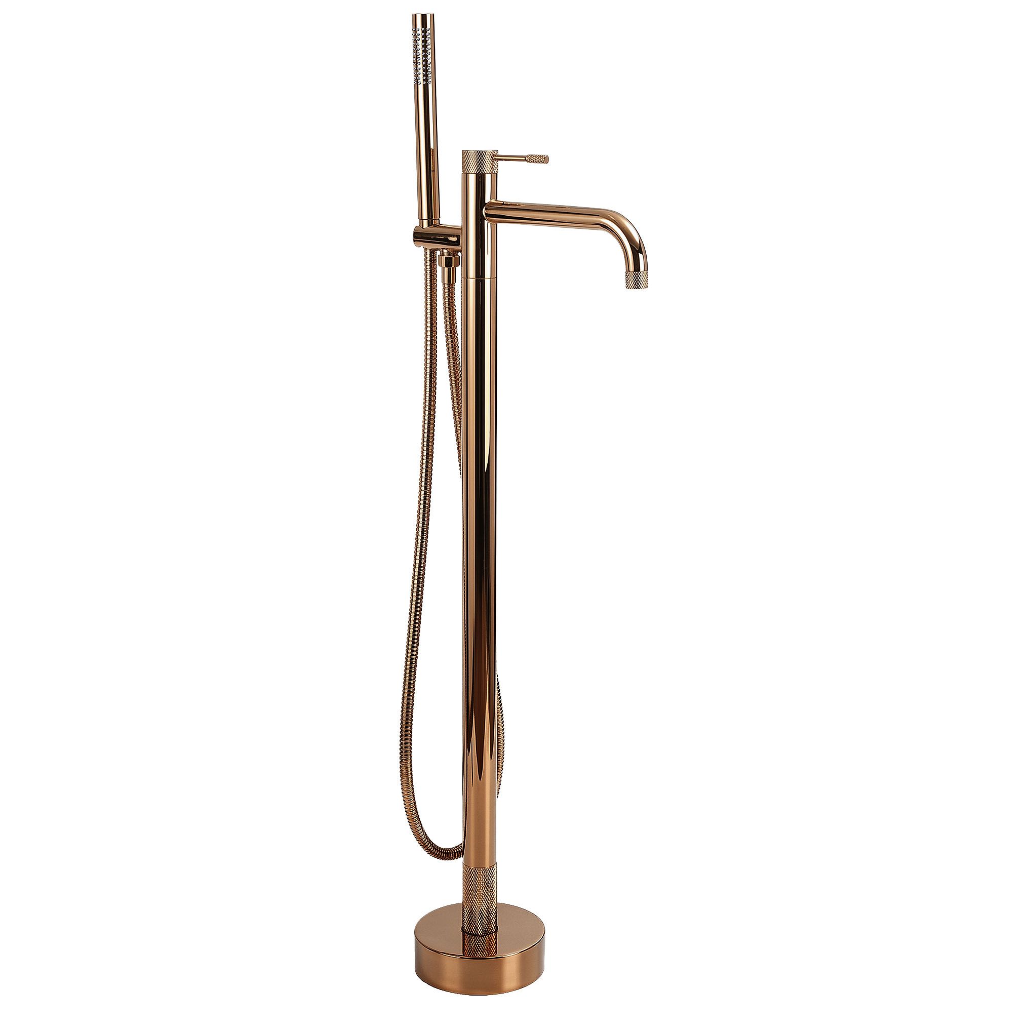 REA Golvmonterad Badkarsblandare Venti Koppar, 21x10x115cm