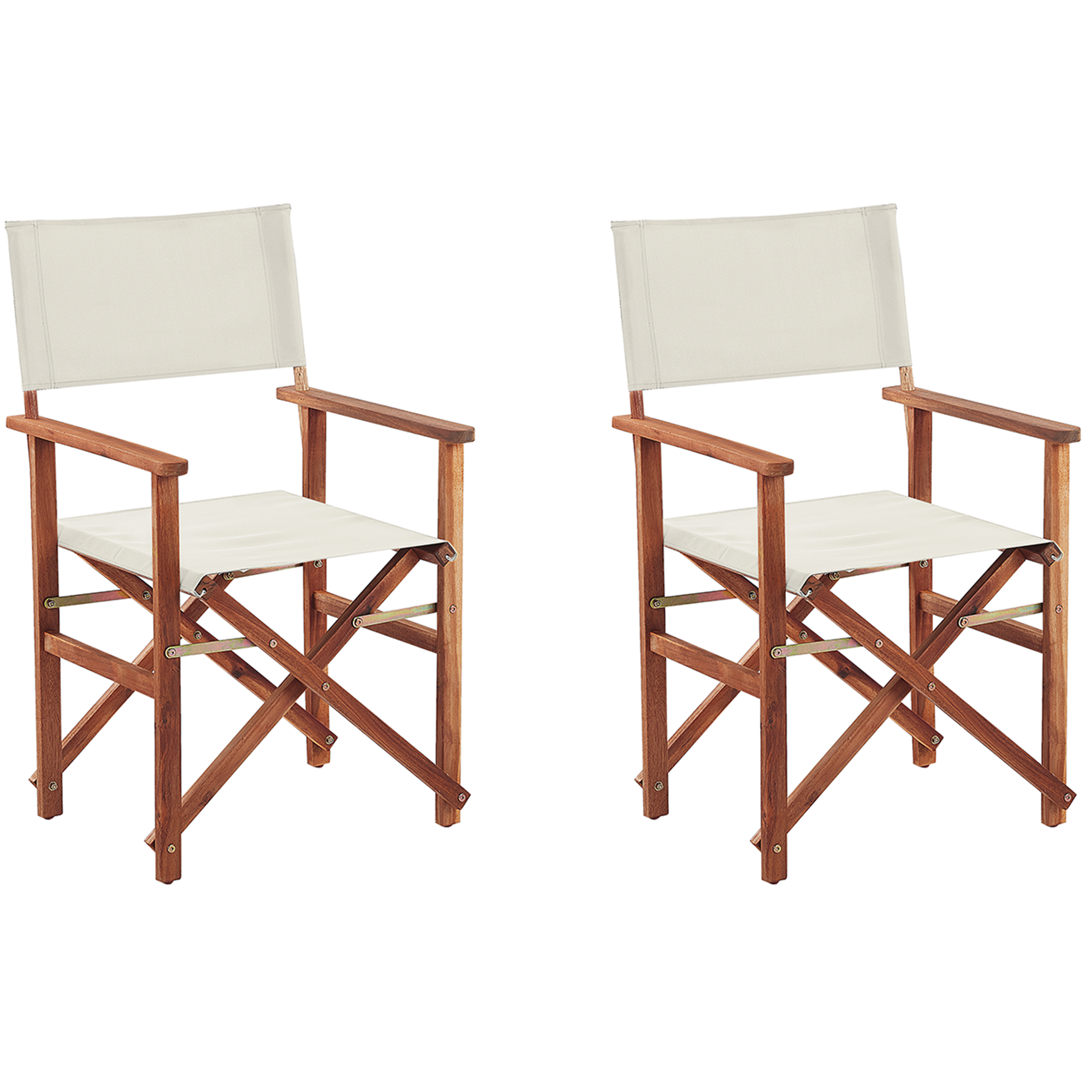Set med 2 trädgårdsstolar CINE Akaciaträ Off-White