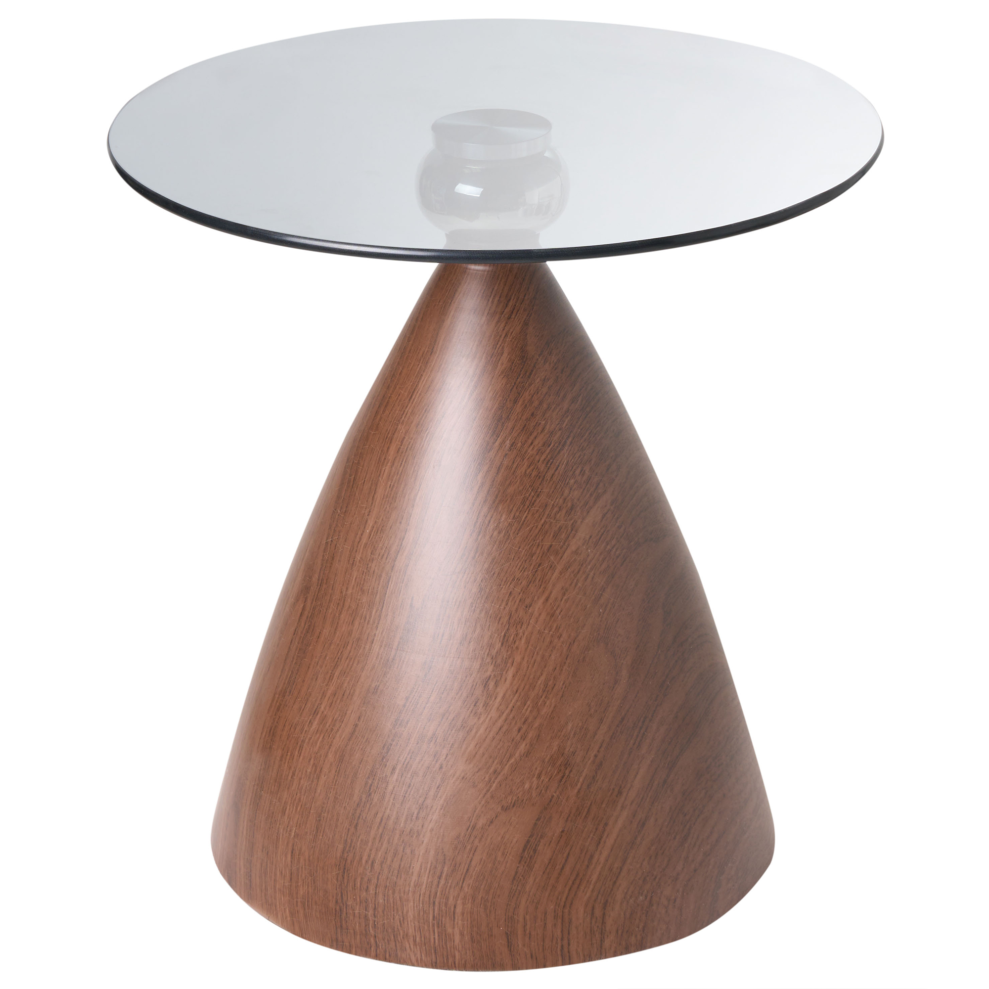 Sidobord CORELLA Härdat glas Brun/ Svart