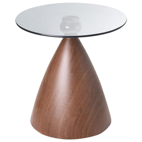 Sidobord CORELLA Härdat glas Brun/ Svart