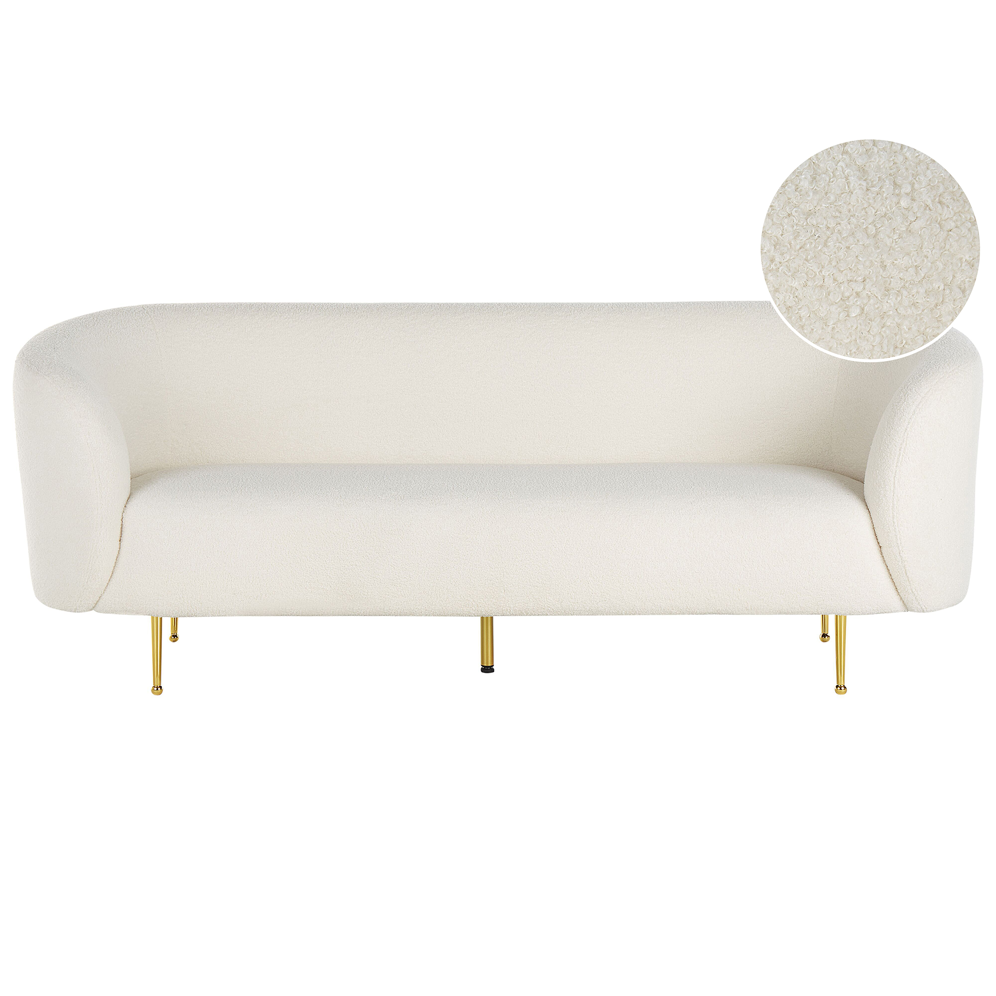 Soffa 3-sits LOEN Bouclé Vit