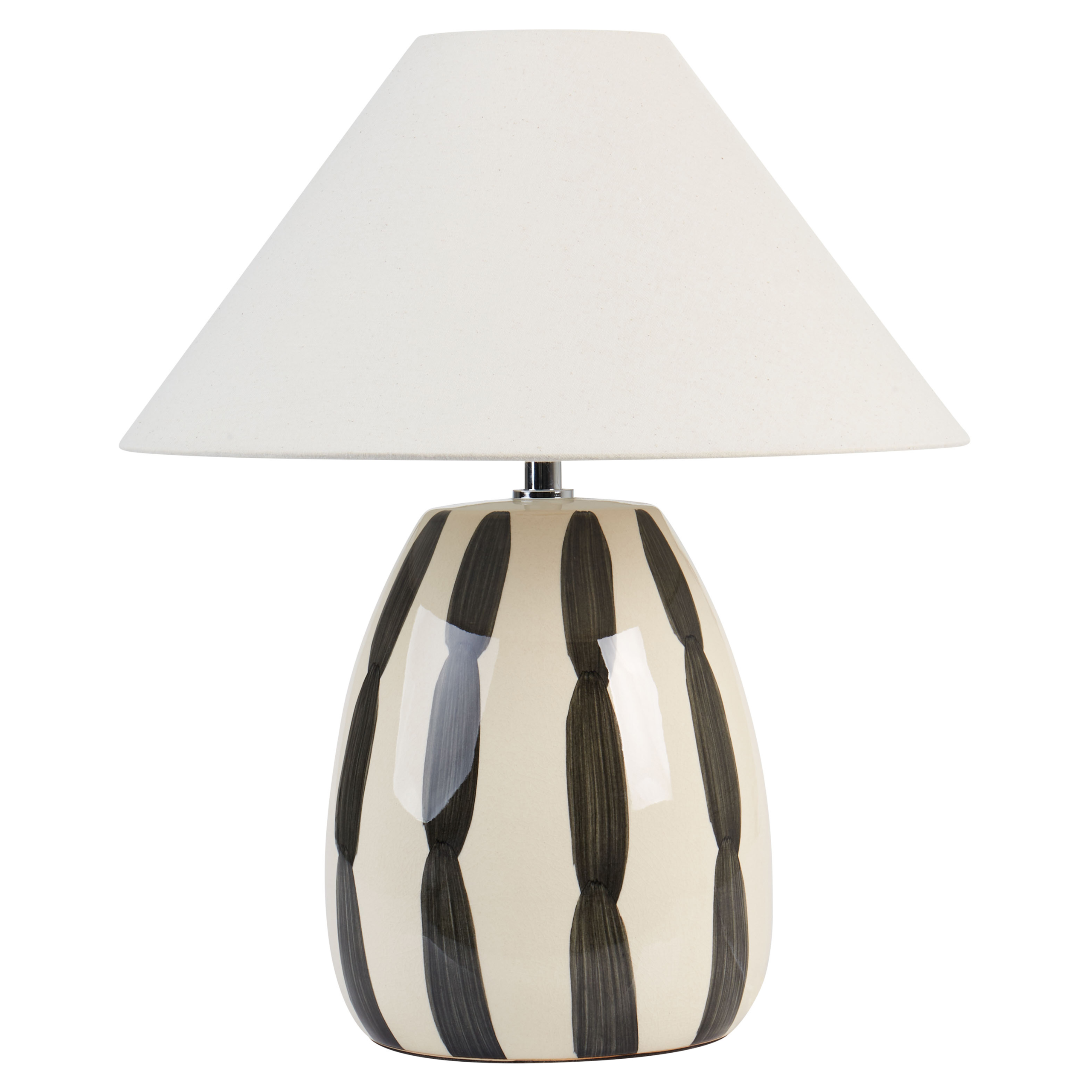 Bordslampa LUCHETTI Keramik Svart/ Vit