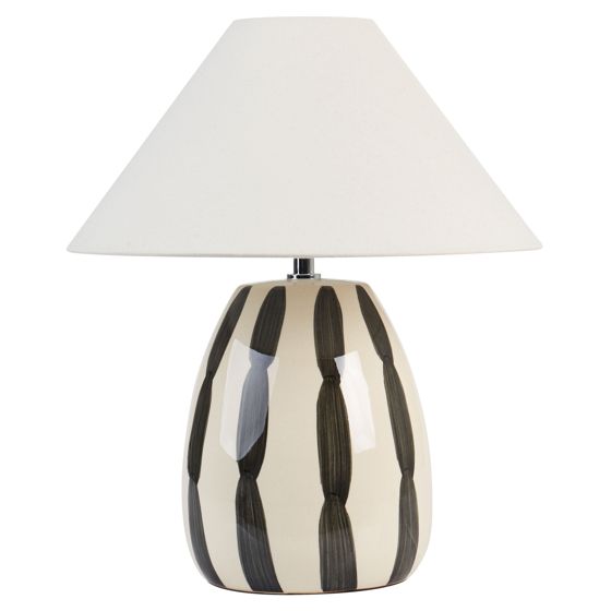 Bordslampa LUCHETTI Keramik Svart/ Vit