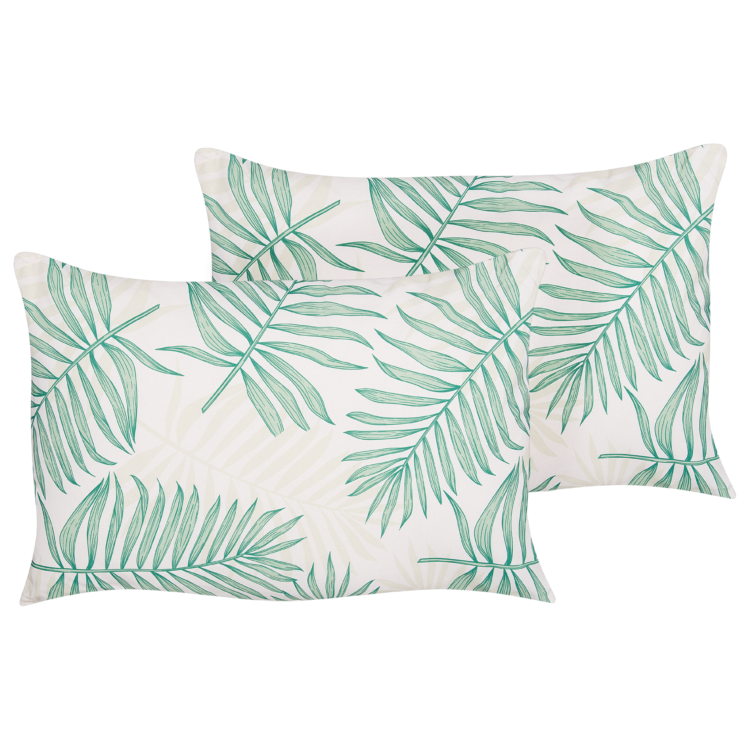 Set med 2 utomhusdynor POGGIO Växtmotiv 40 x 60 cm Grön