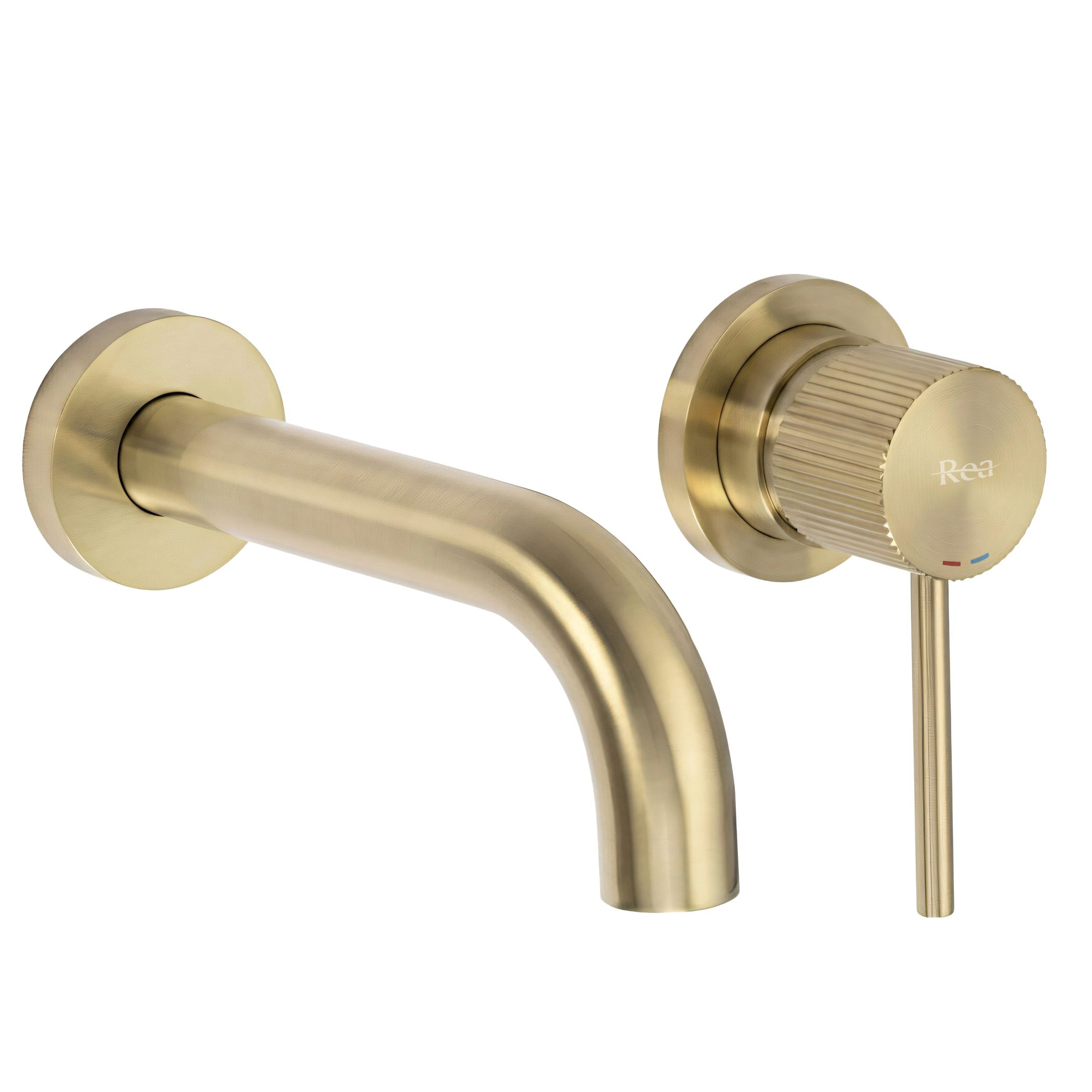 REA Inbyggd Tvättställsblandare Lungo Stripe Borstat Guld, 17x5x12,5cm