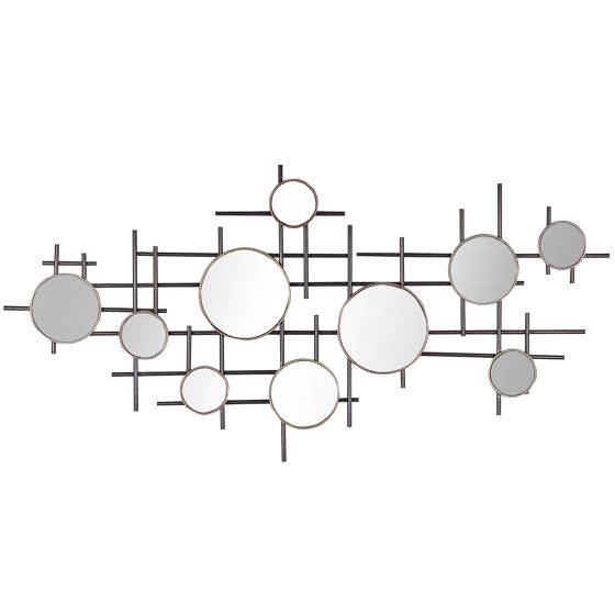 Väggspegel IBOS 113 cm 55 cm Metall Svart