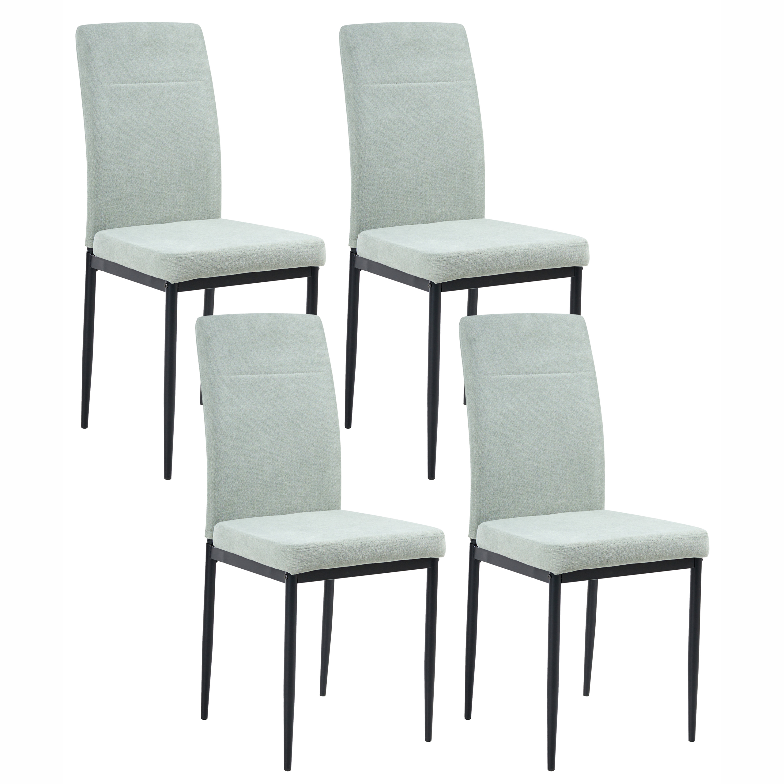 Set med 4 matstolar RINER Ljusgrön