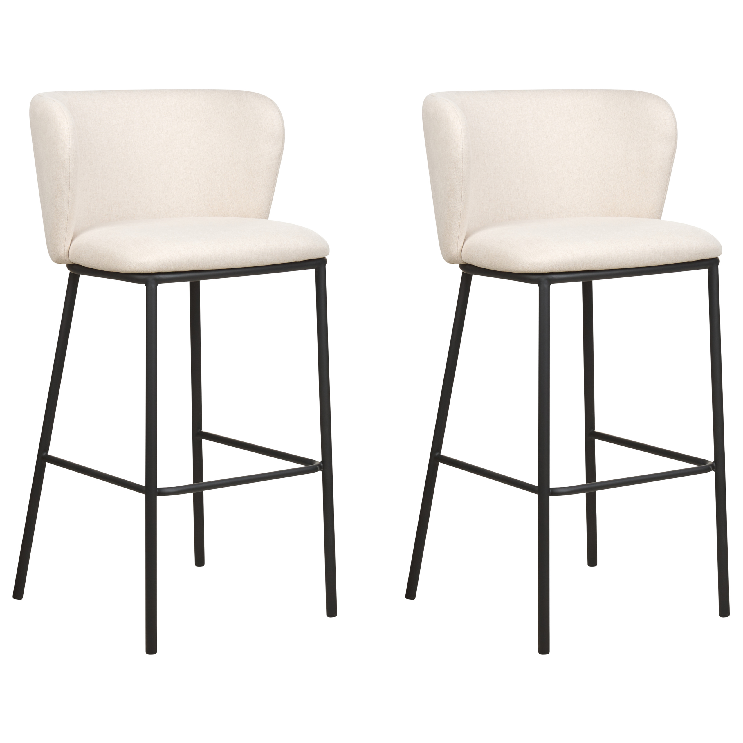 Set med 2 barstolar MINA Off-White