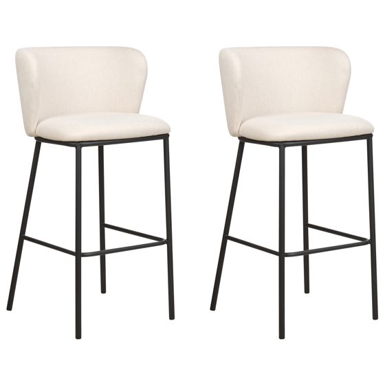 Set med 2 barstolar MINA Off-White