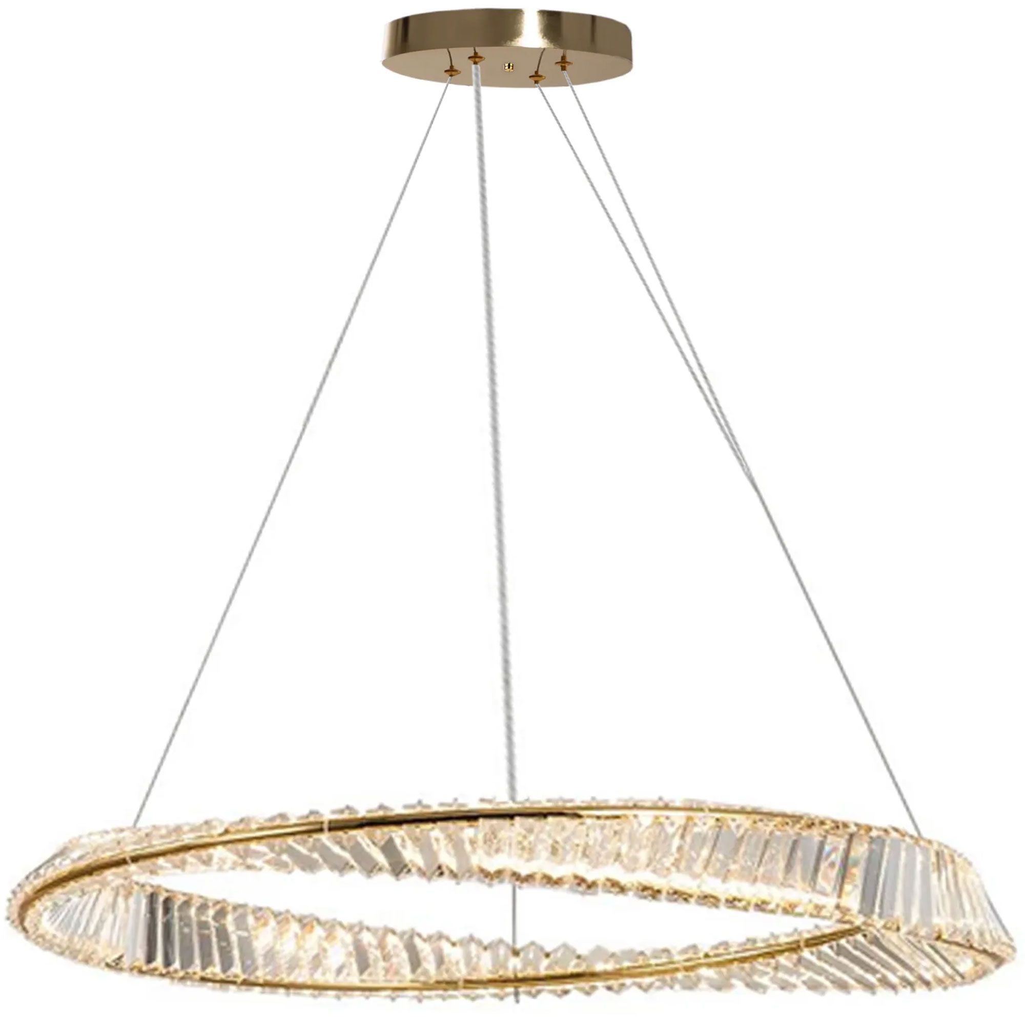 TOOLIGHT hängande taklampa APP1202-CP CRISTAL 80CM LED Guld 78x78x98cm