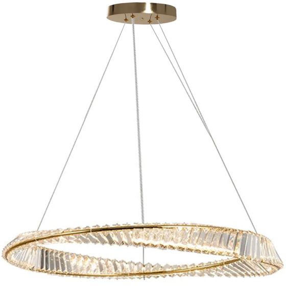 TOOLIGHT hängande taklampa APP1202-CP CRISTAL 80CM LED Guld 78x78x98cm