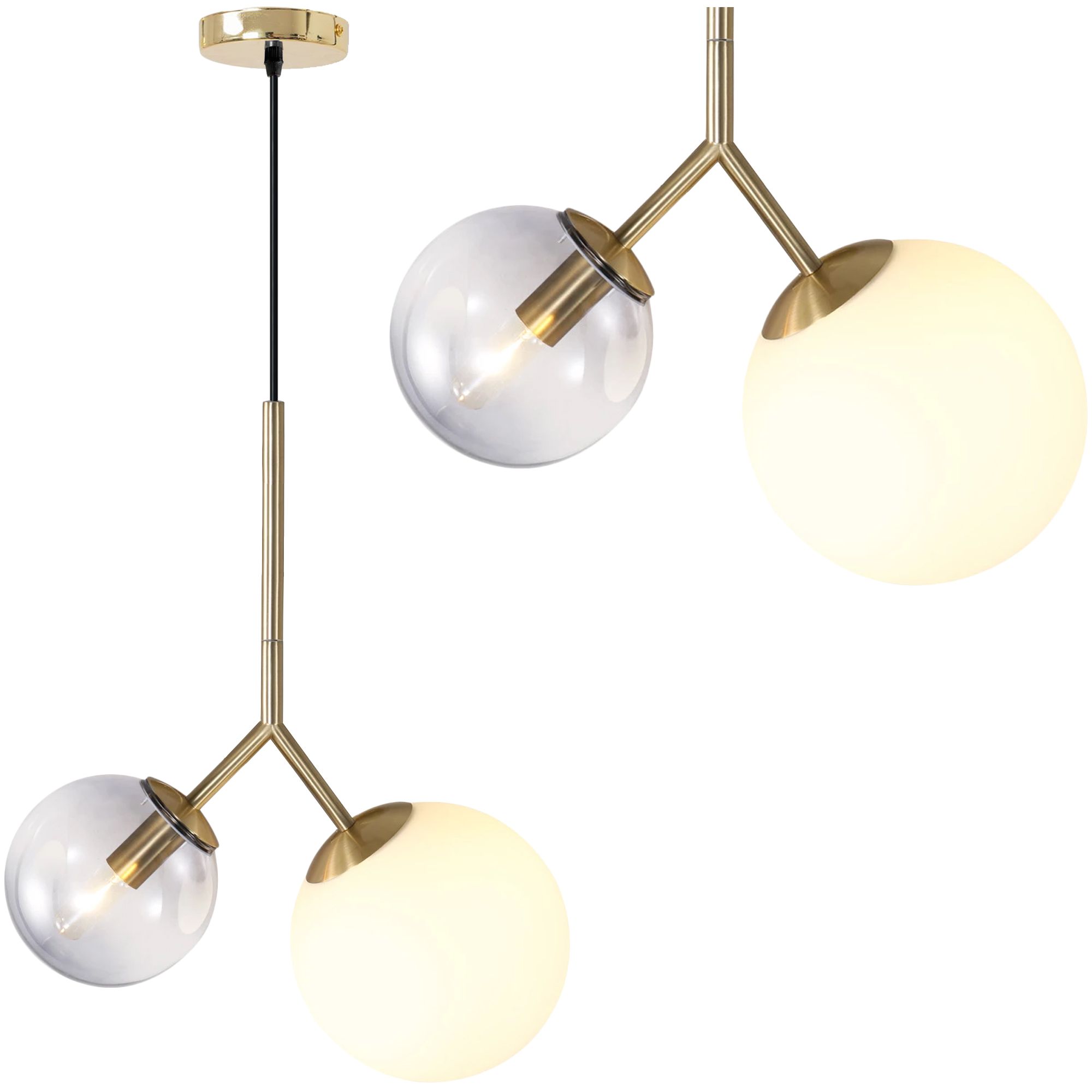 TOOLIGHT hängande taklampa APP1013-2CP Guld 20x40x55cm