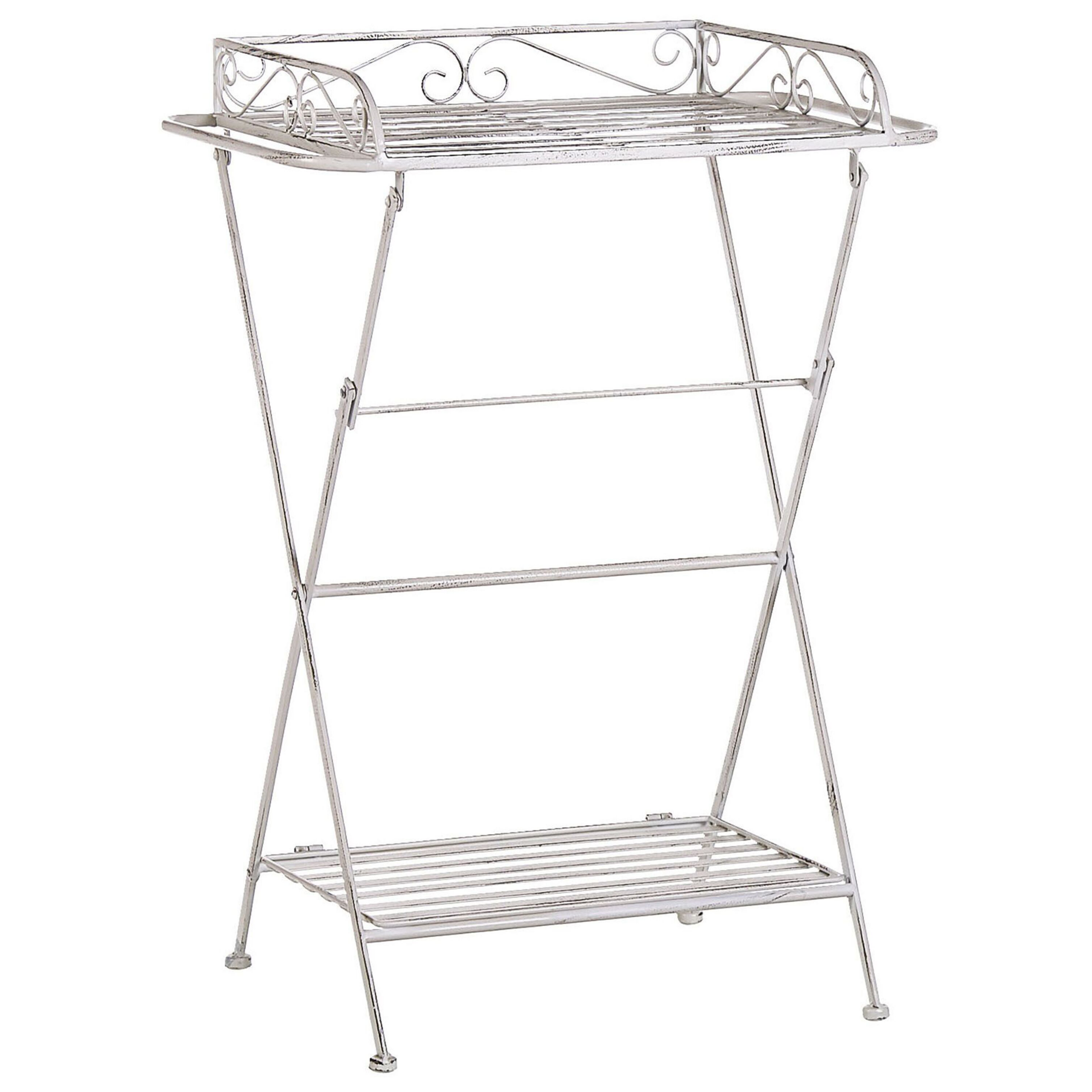 Sidobord ANCUD Metall Vit
